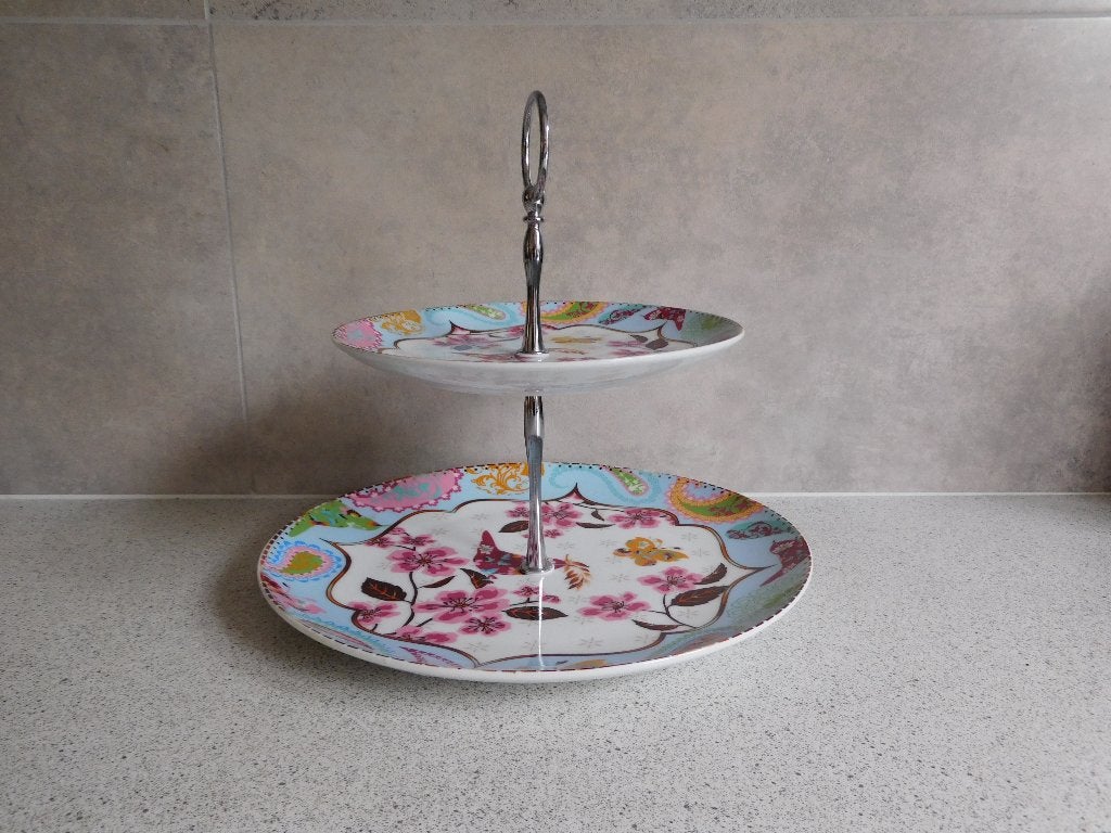 Etagère 19 en 27 cm. Birdy Collection by Xenos, Ophalen of Verzenden, Overige stijlen, Porselein, Schaal of Schalen