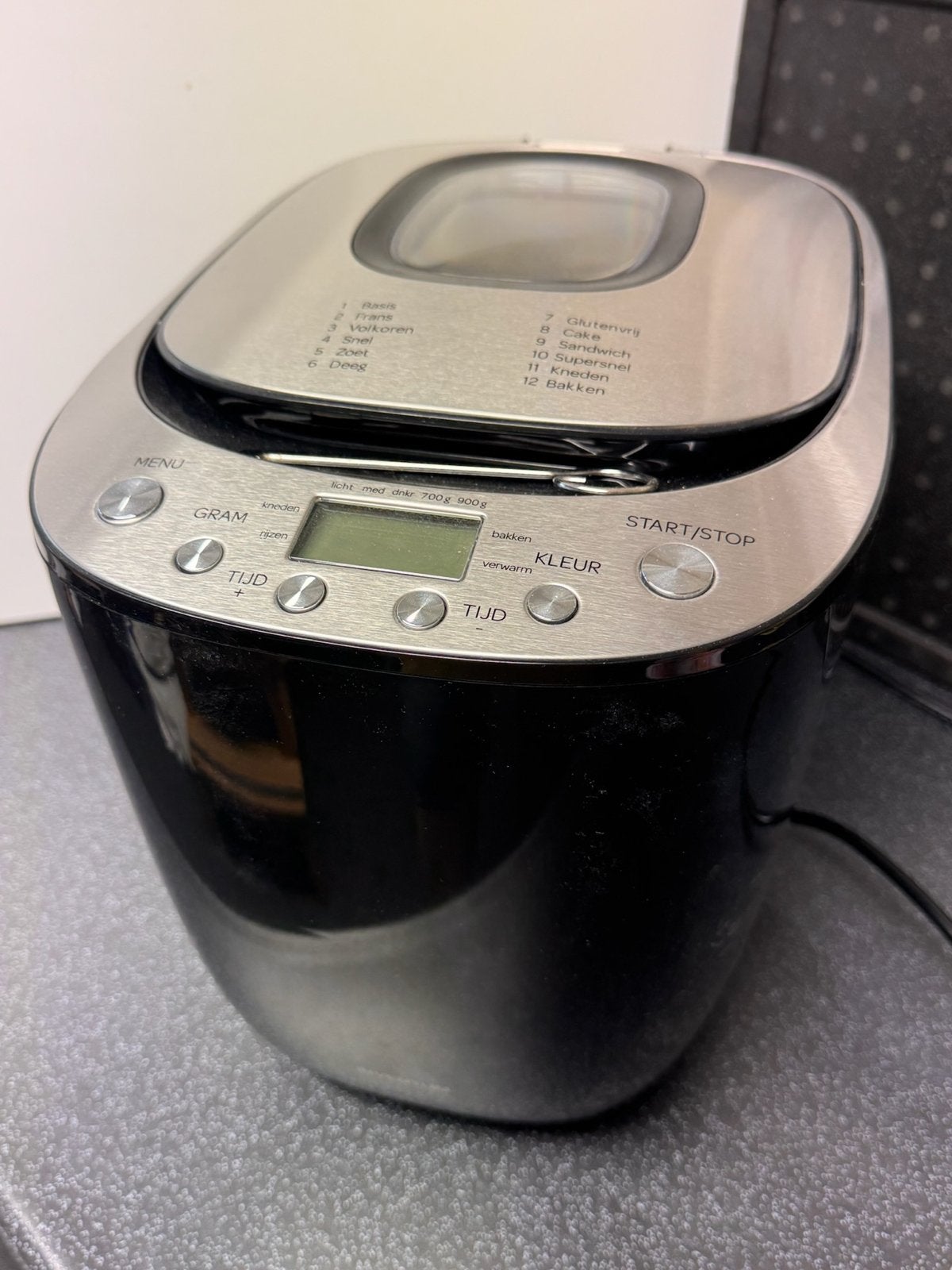 Inventum Broodbakmachine BM95/01 - Zwart/RVS, Witgoed en Apparatuur, Broodbakmachines, Meer dan 10 programma's, 800 tot 1200 gram deeg