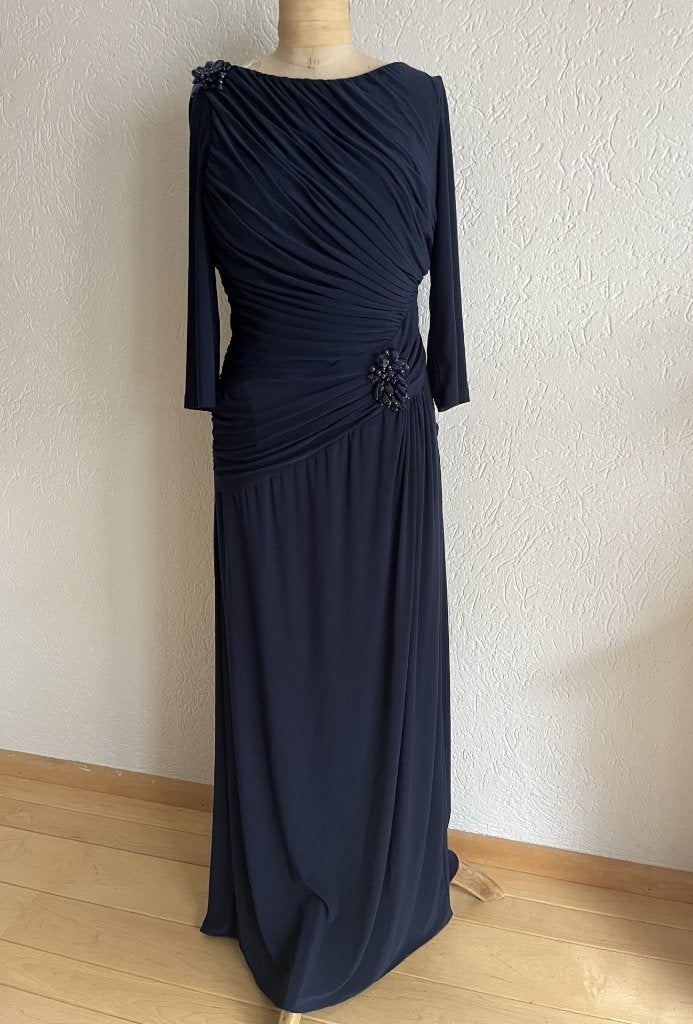 Adrianna Papell gala jurk maat 42 blauw MOEDER VAN DE BRUID, Galajurk, Maat 42/44 (L), Verzenden, Blauw