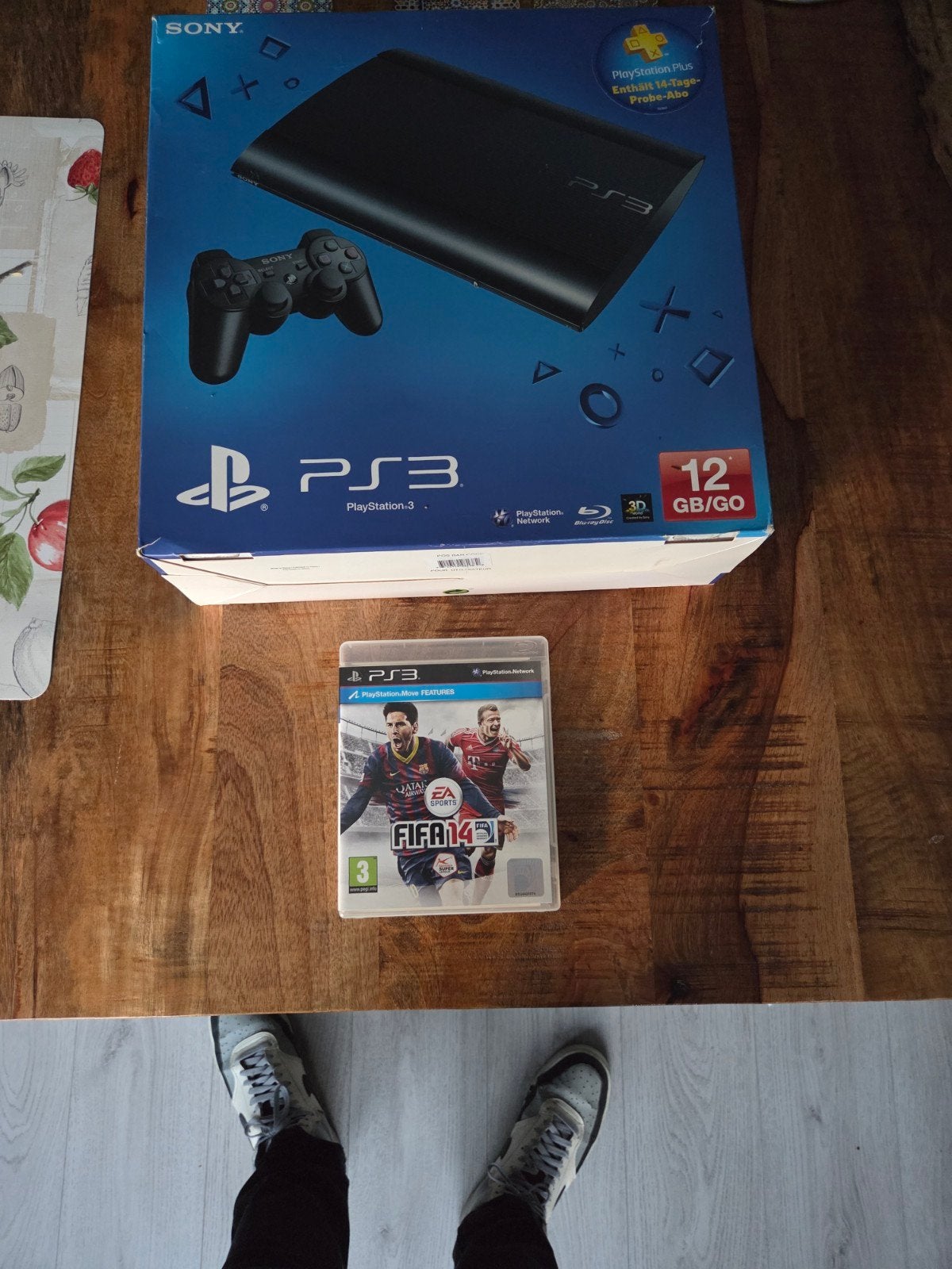 Sony PlayStation 3 (PS3) Slim 12GB met FIFA 14, Met games, Ophalen of Verzenden, Zonder controller, Slim