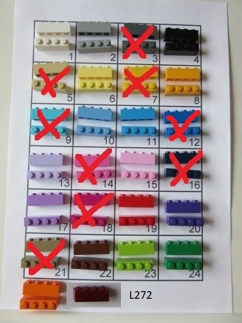 L272 LEGO BOUWSTENEN STEEN 1x4, lego ID:3010 DIVERSE KLEUREN, Lego, Ophalen of Verzenden, Losse stenen, Lego Nederland B.V.