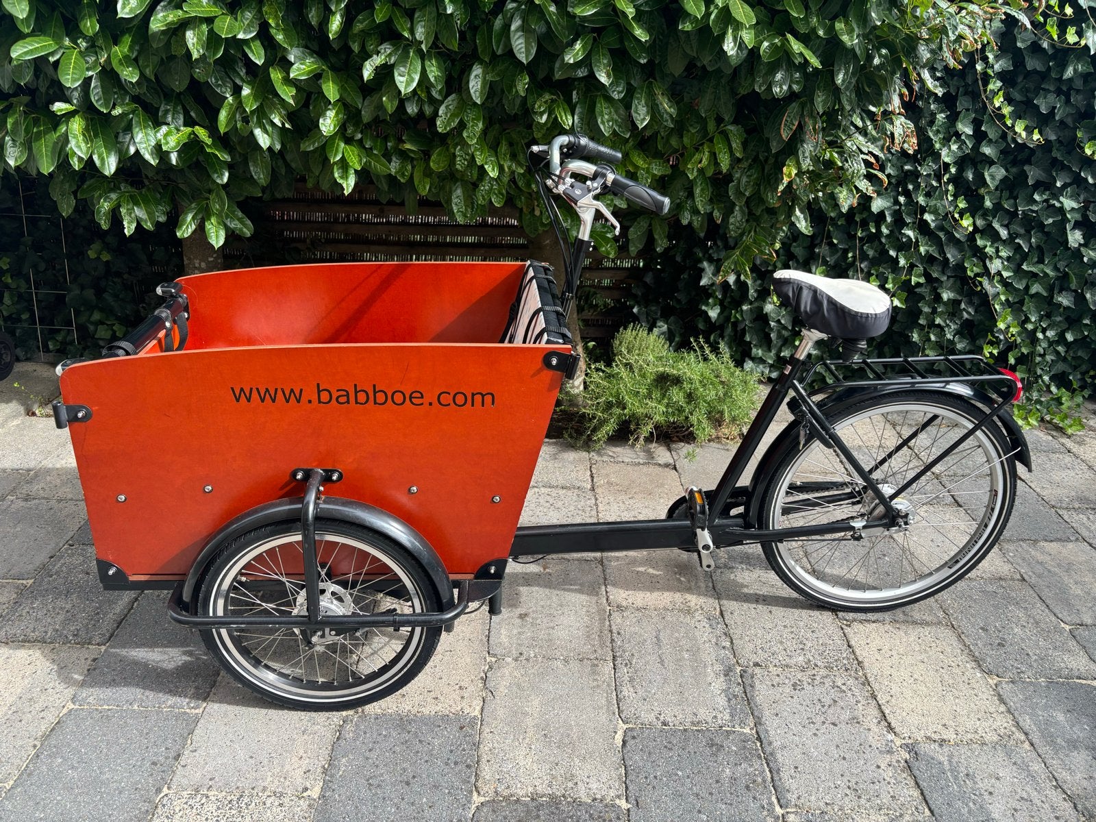 Babboe Big bakfiets - voor 2-4 kinderen of goederen, Fietsen en Brommers, Ophalen, Gebruikt, Trommelrem, 4 kinderen of meer