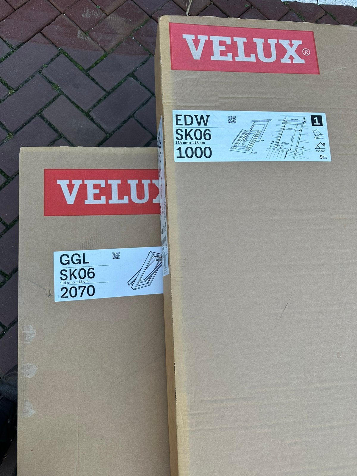 Nieuwe Velux Dakramen, Doe-het-zelf en Verbouw, Glas en Ramen, Ophalen, Minder dan 80 cm, 80 tot 120 cm, Zo goed als nieuw