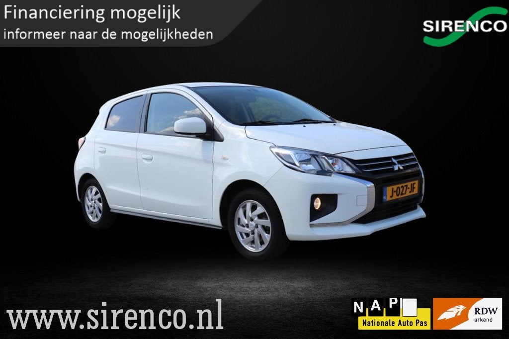 Mitsubishi Space Star 1.2 Active sport| nieuw model | Androi, Auto's, Mitsubishi, Voorwielaandrijving, Stof, Gebruikt, Wit