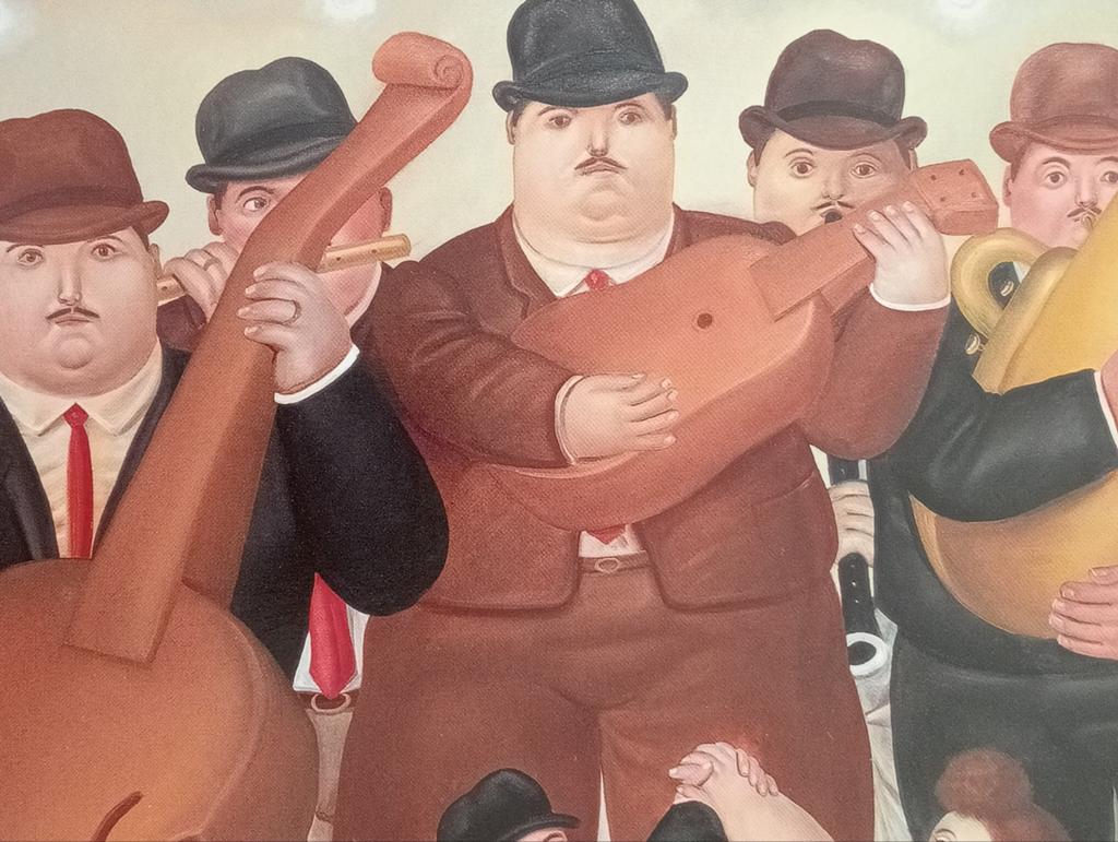 Fernando Botero print Muzikanten, Ophalen of Verzenden