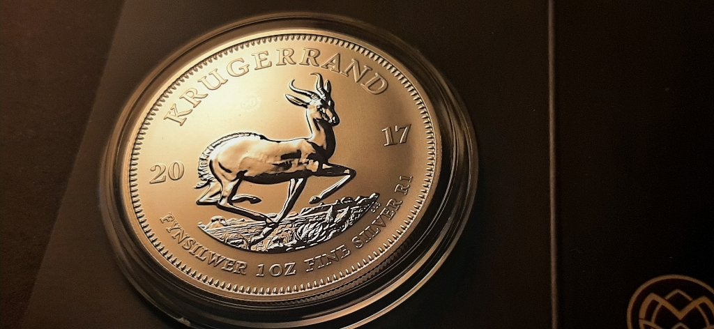 Krugerrand 2017 1 Oz 1e jr Zilver 50e €̶179,̶1̶3̶ NU €̶134,-, Ophalen of Verzenden, Zilver