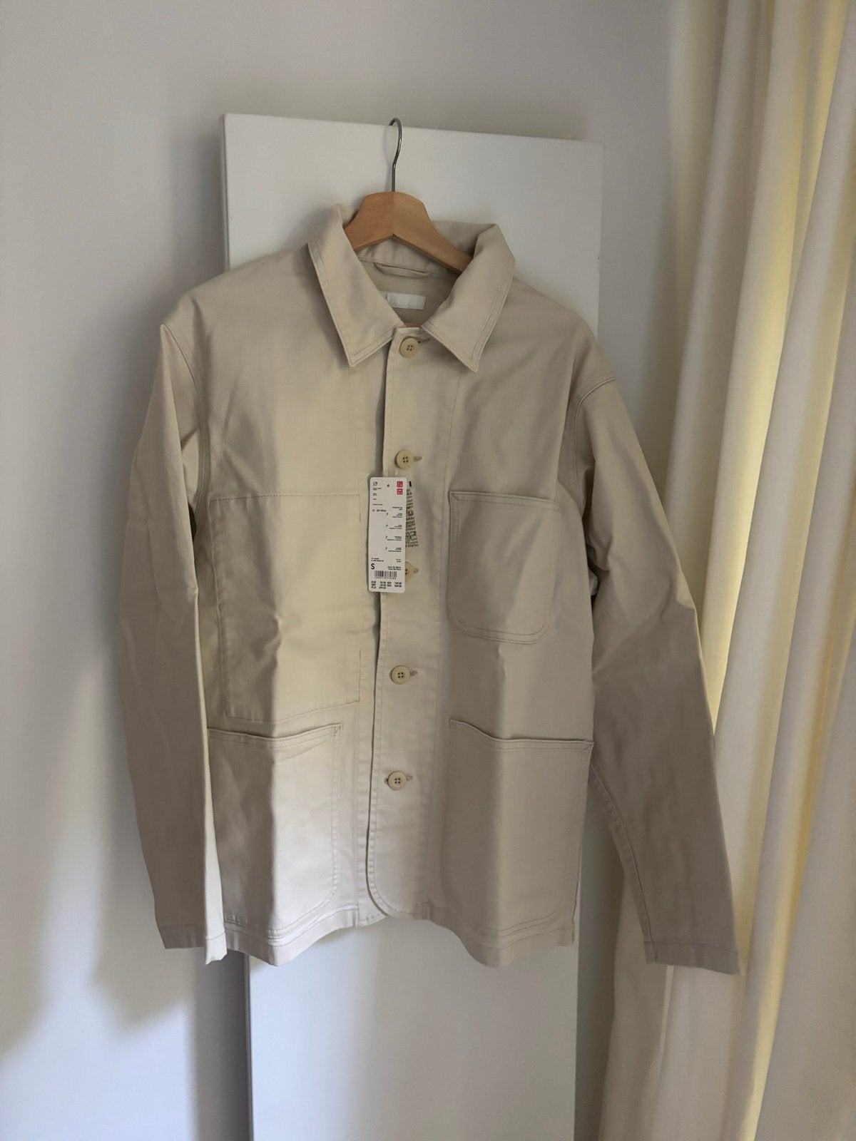 Uniqlo utility jacket off white, beige jack, Maat S Nieuw, Ophalen of Verzenden, Nieuw, Overige maten, Beige