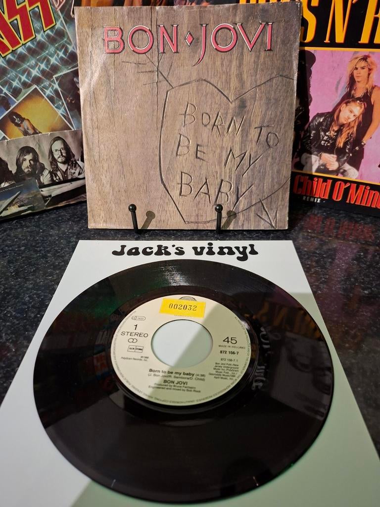 Bon Jovi - Born to Be My Baby (Vinyl Single) 1988, Cd's en Dvd's, Vinyl | Rock, Ophalen of Verzenden, Zo goed als nieuw, Overige formaten