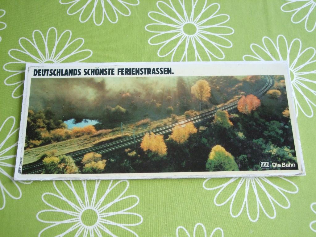 Die Bahn reclamebord Deutschlands schönste ferienstrassen, Verzamelen, Spoorwegen en Tramwegen, Ophalen of Verzenden, Gebruikt