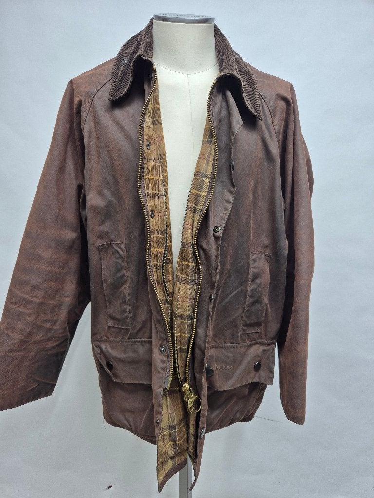 Barbour 'Beaufort' wax jas, C48-117cm (XXL) Bruin, Barbour, Bruin, Overige maten, Ophalen of Verzenden