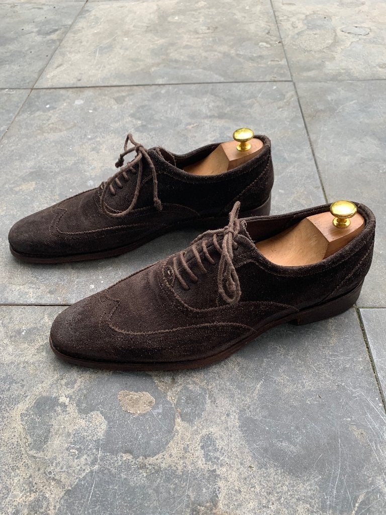 N.D.C. Handmade  suède brogues goodyear welted 43,5, Kleding | Heren, N,D.C, Bruin, Ophalen of Verzenden, Gedragen