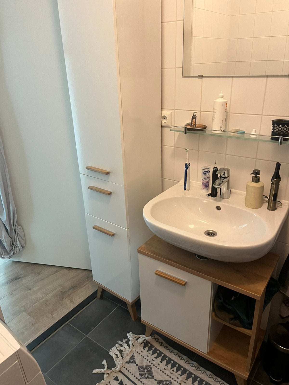 Badkamer kasten, Ophalen, (Half)hoge kast, 50 tot 100 cm, Zo goed als nieuw