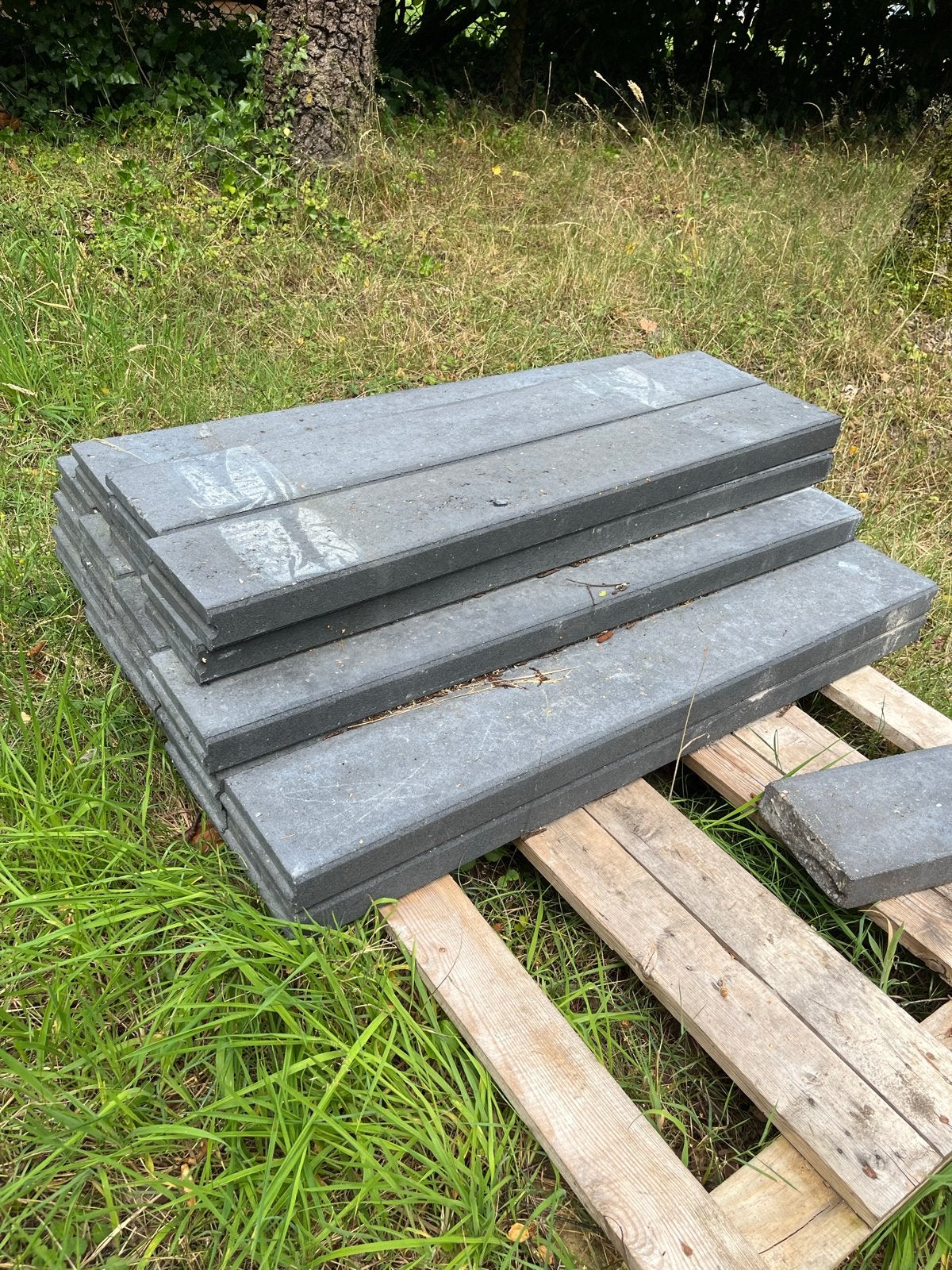 Nieuwe opsluitbanden Zwart/Antraciet 5x15x100, Ophalen, Overige typen, Nieuw, 10 m² of meer