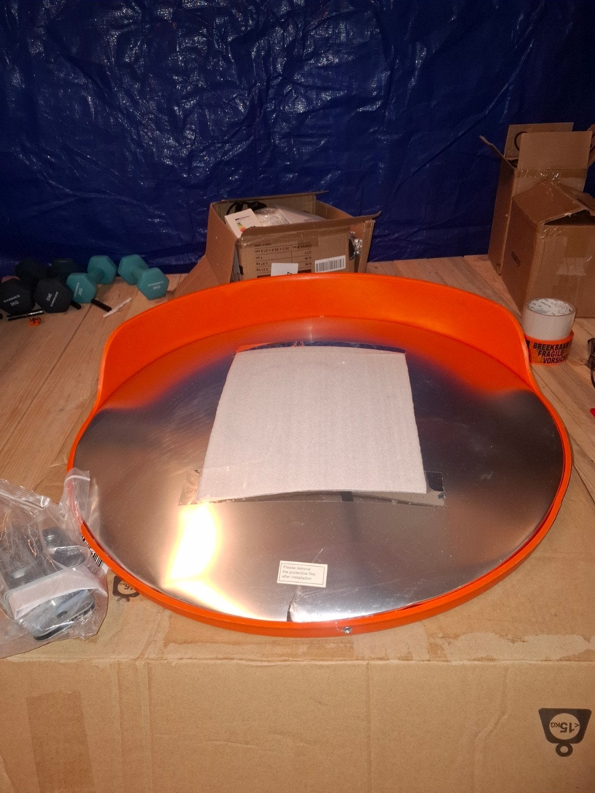 Nieuwe verkeersspiegel/veiligheidsspiegel - Oranje, Ophalen of Verzenden