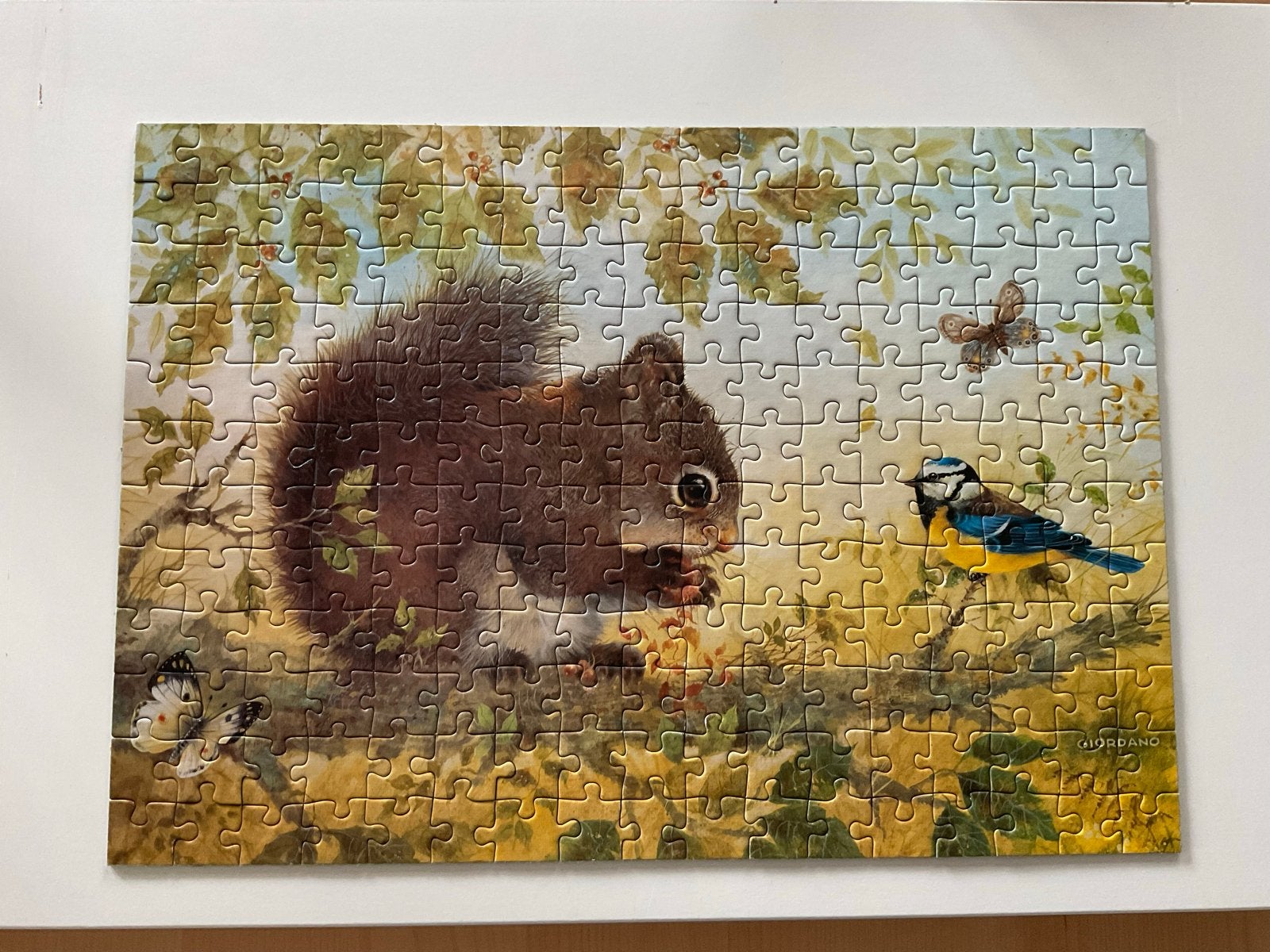 Ravensburger Legpuzzel Eekhoorn en Vogel 200 stukjes, Ophalen of Verzenden, Minder dan 500 stukjes, Gebruikt, Legpuzzel