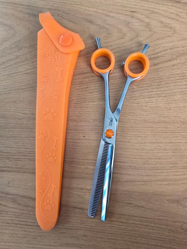 T2G Rainbow Razor enkelzijdige effileerschaar - 18 cm, Ophalen of Verzenden, Zo goed als nieuw