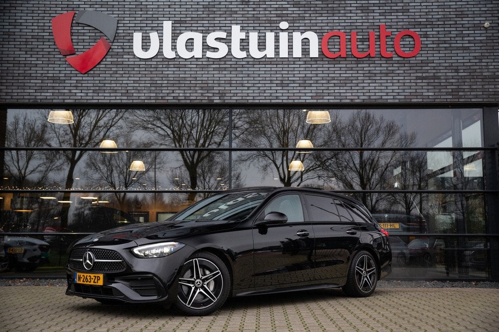 Mercedes-Benz C-Klasse Estate 200 Launch Edition AMG Line ,, Automaat, 4 cilinders, Zwart, Origineel Nederlands