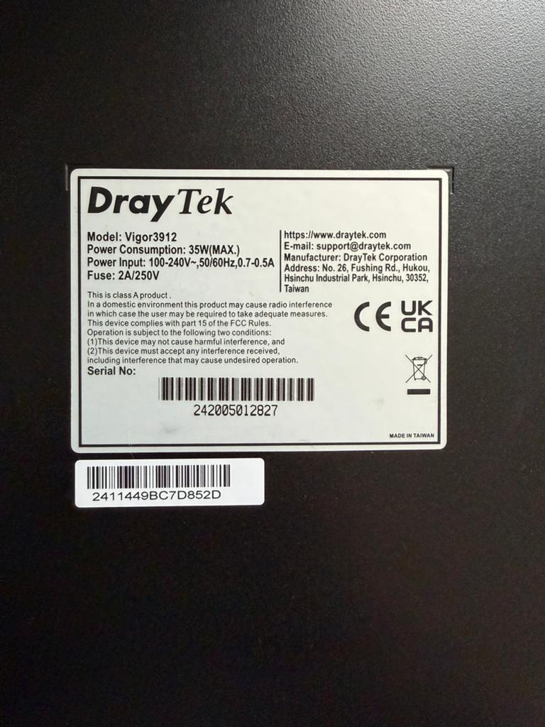 Draytek Vigor3912 Security VPN Router, Ophalen, Gebruikt, Router