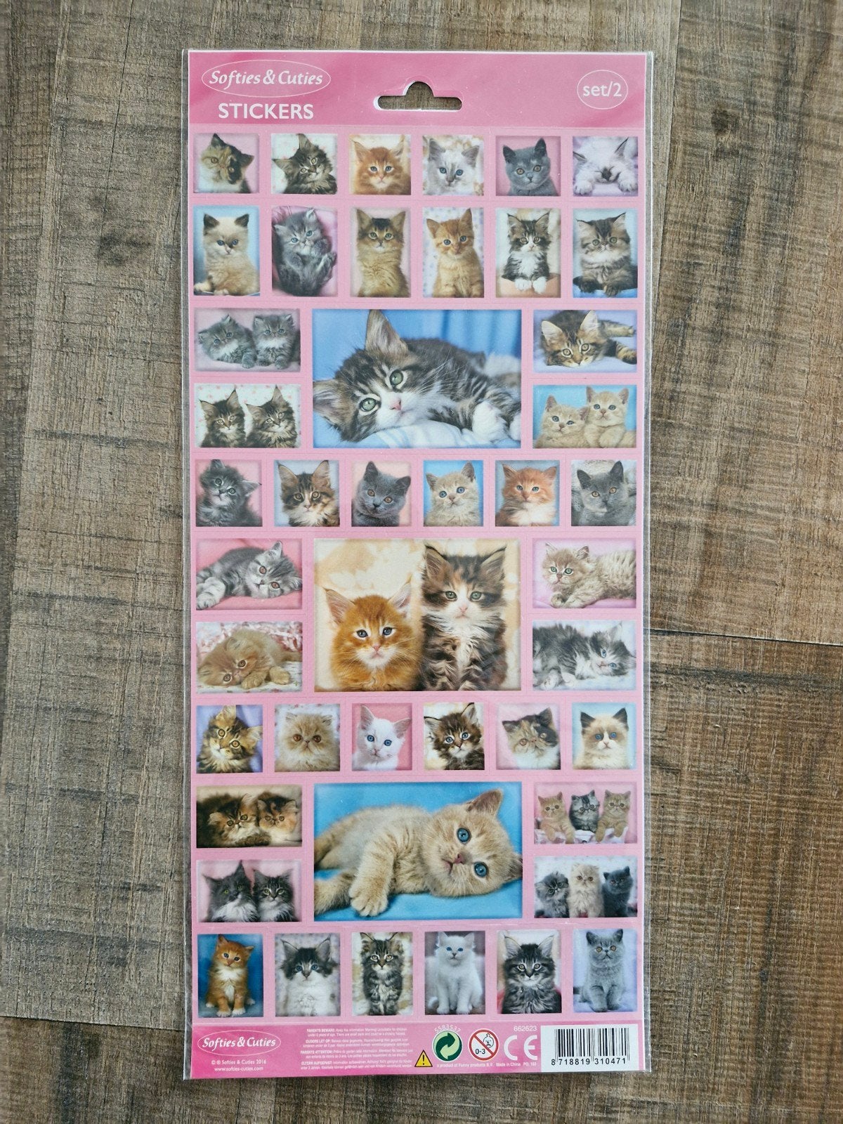 Leuke Softies & Cuties Katten Stickers (set/2), Ophalen of Verzenden, Nieuw, Meerdere stickers