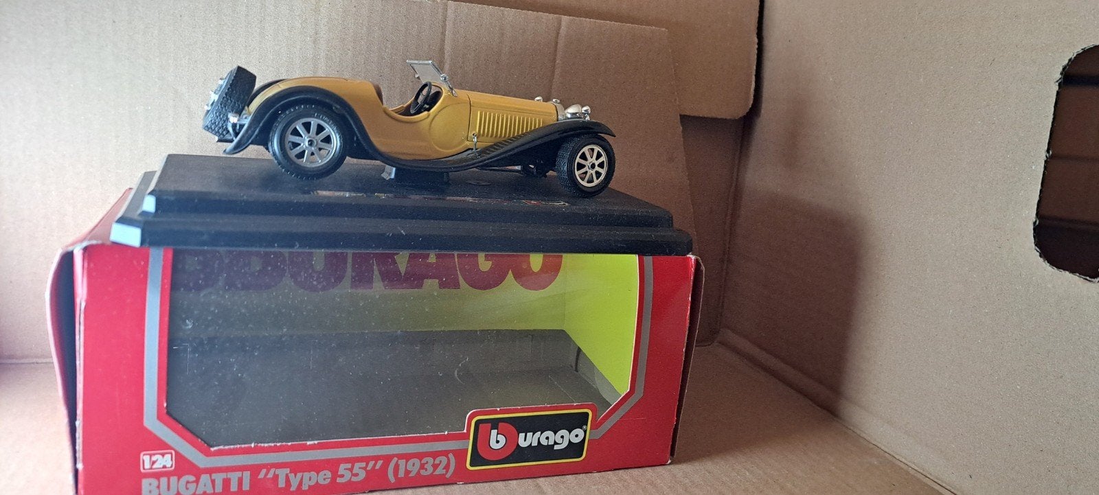 Bburago Bugatti Type 55 (1932) Schaalmodel, Ophalen of Verzenden, Bburago
