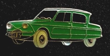 Citroën type Ami 6 pin- groen, Verzenden, Nieuw, Transport, Speldje of Pin