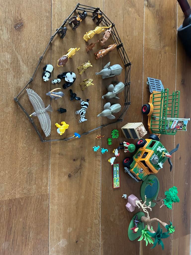 Playmobil Safari Jeep met Dieren en Omheining, Ophalen, Gebruikt, Jongen of Meisje