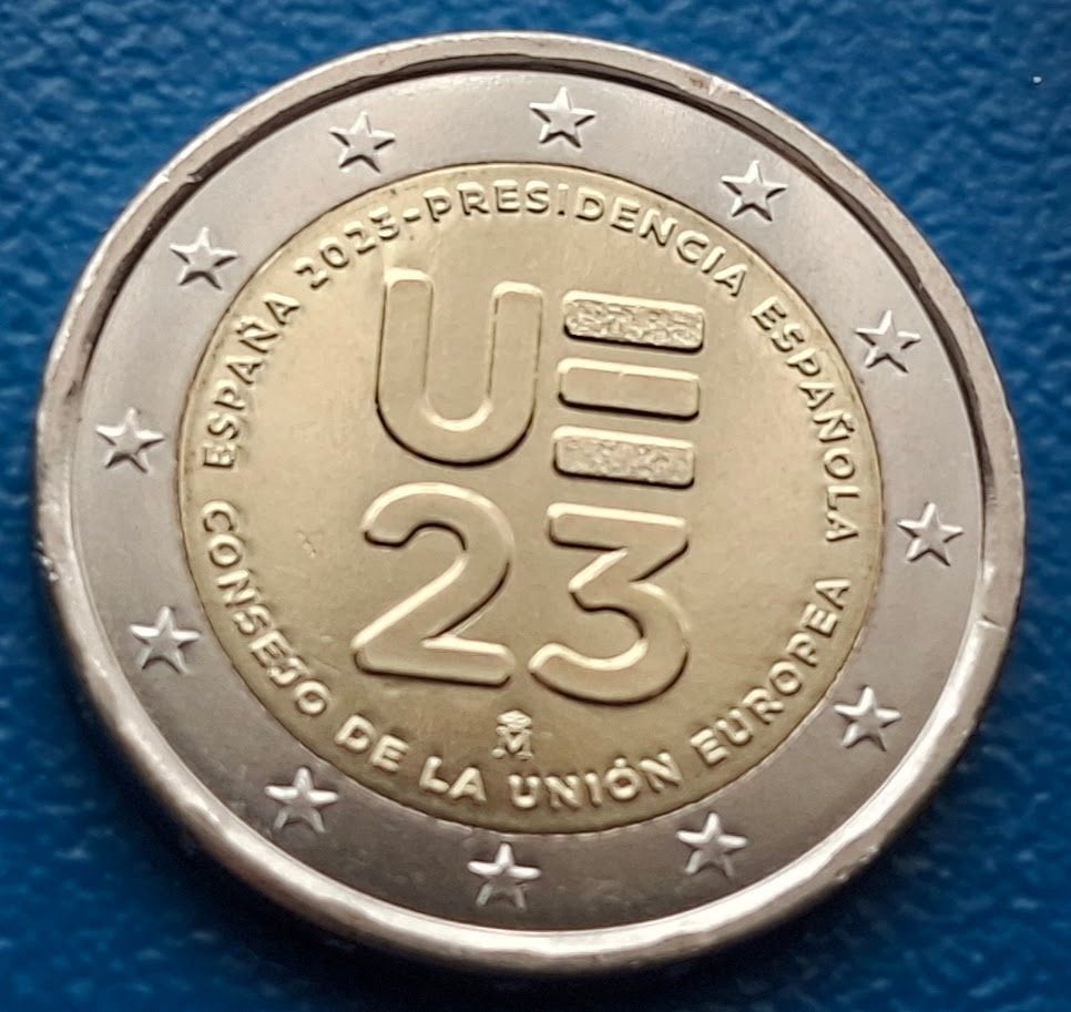 Spanje 2 Euro "EU-Voorzitter" - 2023 UNC, Postzegels en Munten, Ophalen of Verzenden, Spanje, 2 euro, Setje