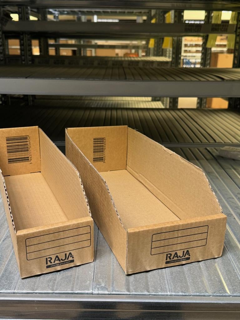 magazijnbakken - pickbakken karton Rajapack, Doe-het-zelf en Verbouw, Kratten en Dozen, Ophalen, Gebruikt, Opvouwbaar, Overige typen