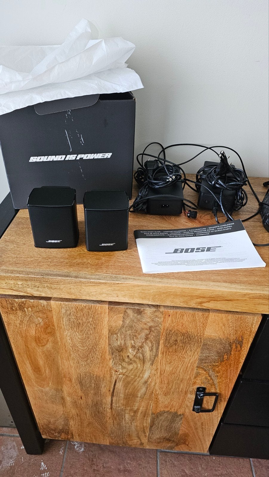 Bose Virtually Invisible 300 / Surround Speakers, Soundbar, 70 watt of meer, Zo goed als nieuw, Overige spelers
