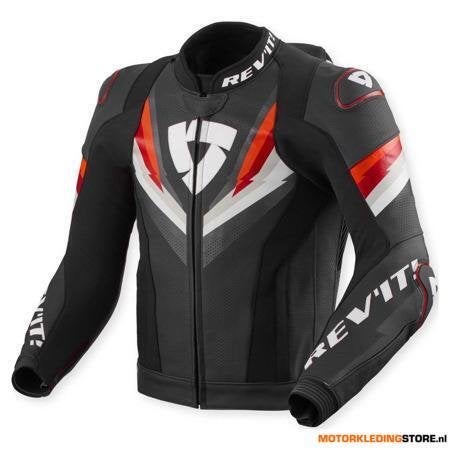 REVIT! Quantum 3 Pro Leren Motorjas, Zwart-Rood, Ophalen of Verzenden, Nieuw met kaartje