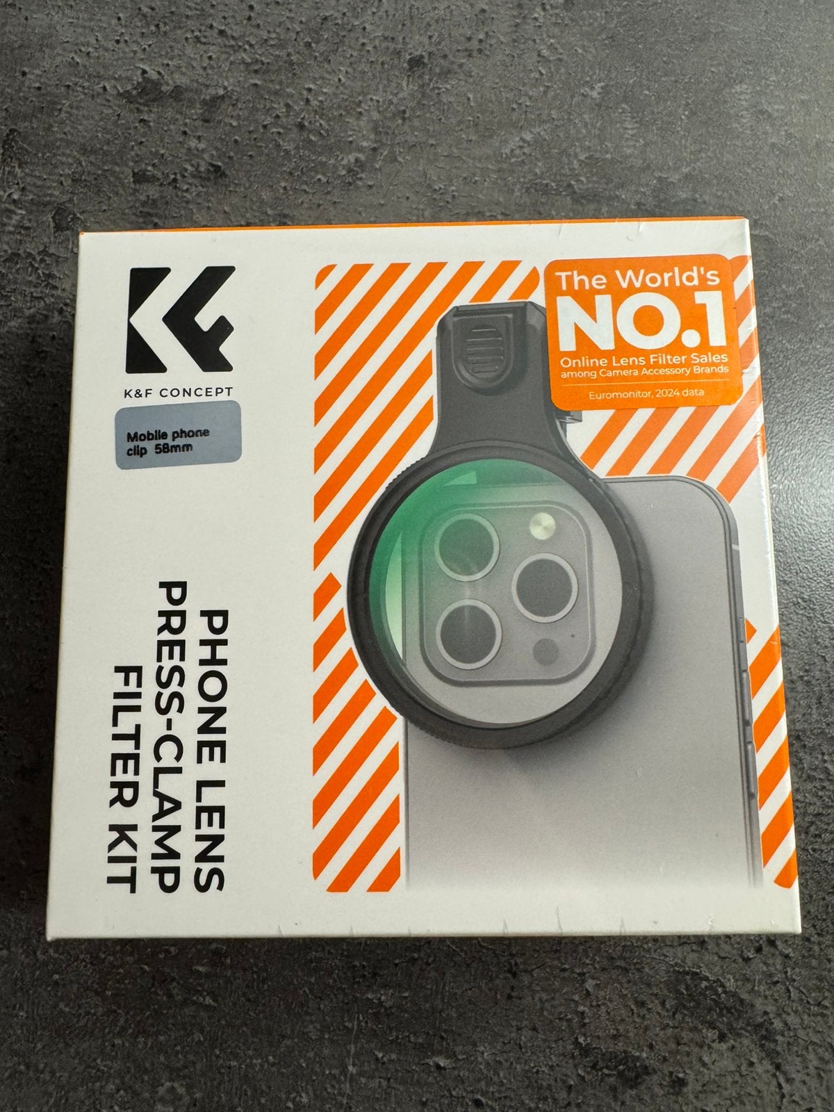 K&F Concept Telefoon Lens Filter Kit 58mm, Ophalen of Verzenden, Nieuw, 50 tot 60 mm, Overige typen