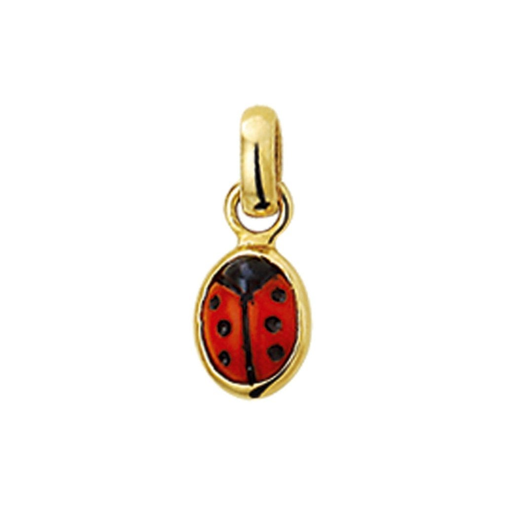 Gouden lieveheersbeestje hangertje - 14 karaat goud, Nieuw, Ophalen of Verzenden, Rood, Goud