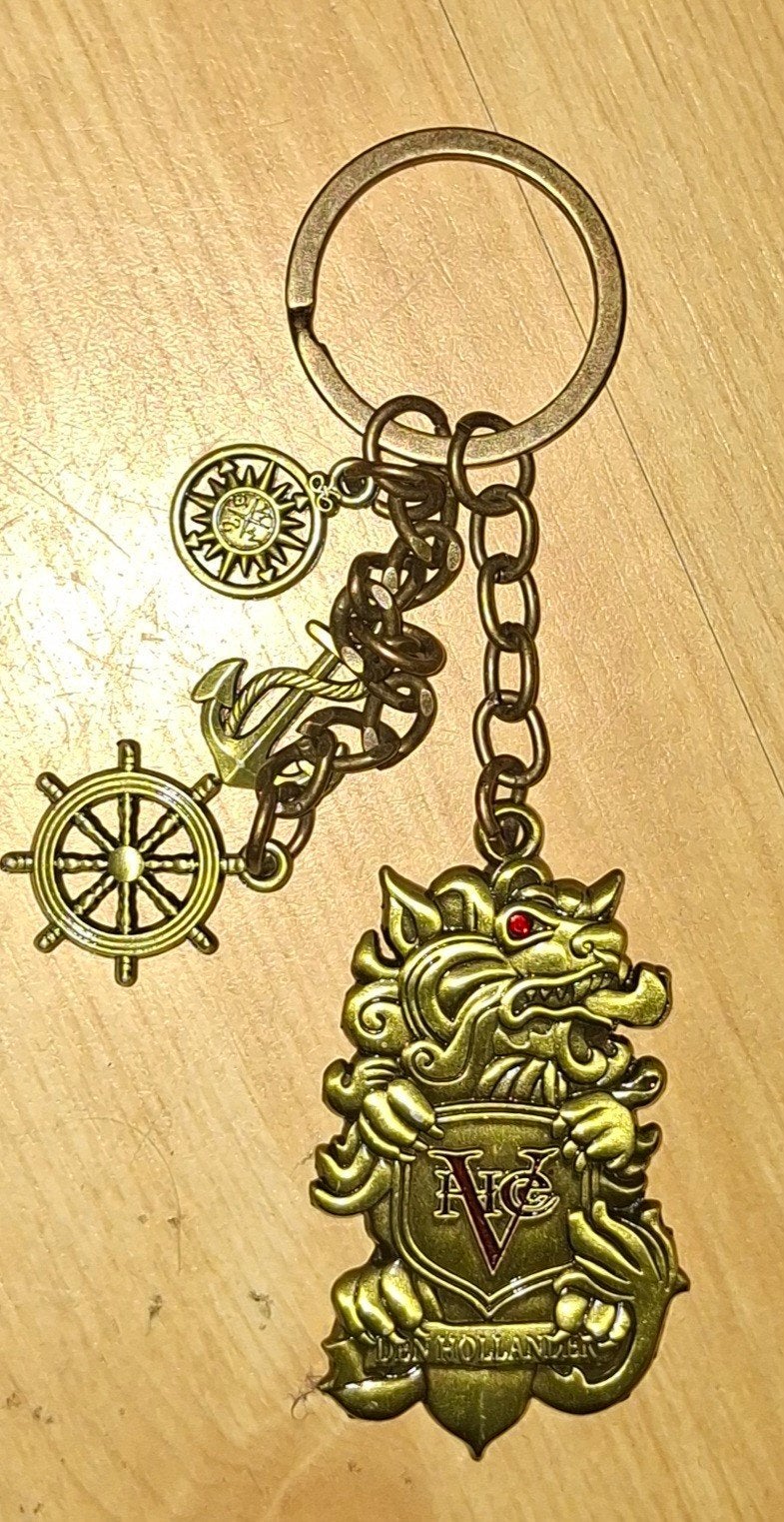 Efteling Vliegende hollander sluitelhanger, Ophalen of Verzenden, Zo goed als nieuw, Zilver, Overige merken
