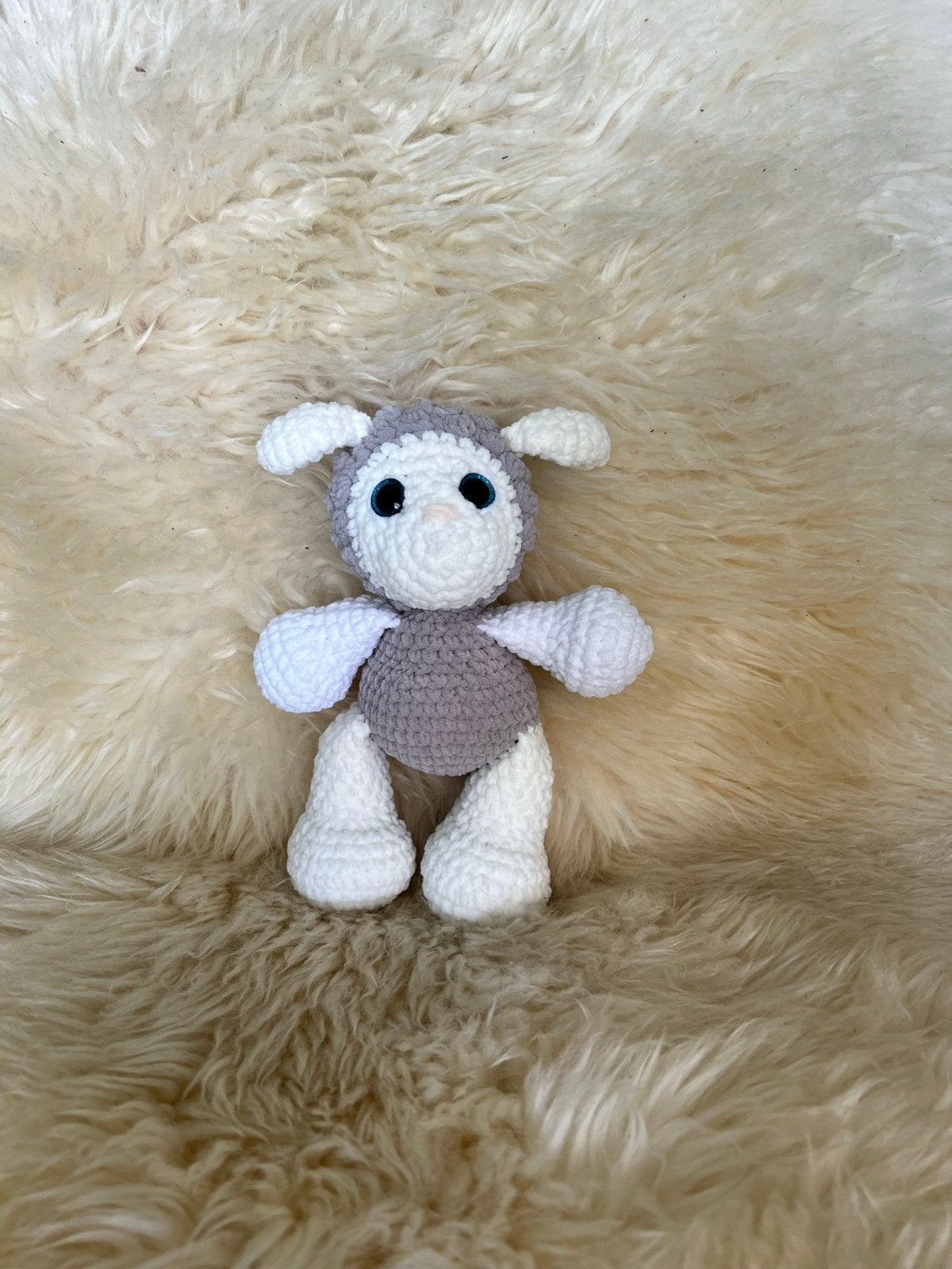 Handgemaakte Gehaakte Knuffel Lammetje | Amigurumi, Overige merken, Overige typen, Grijs, Nieuw