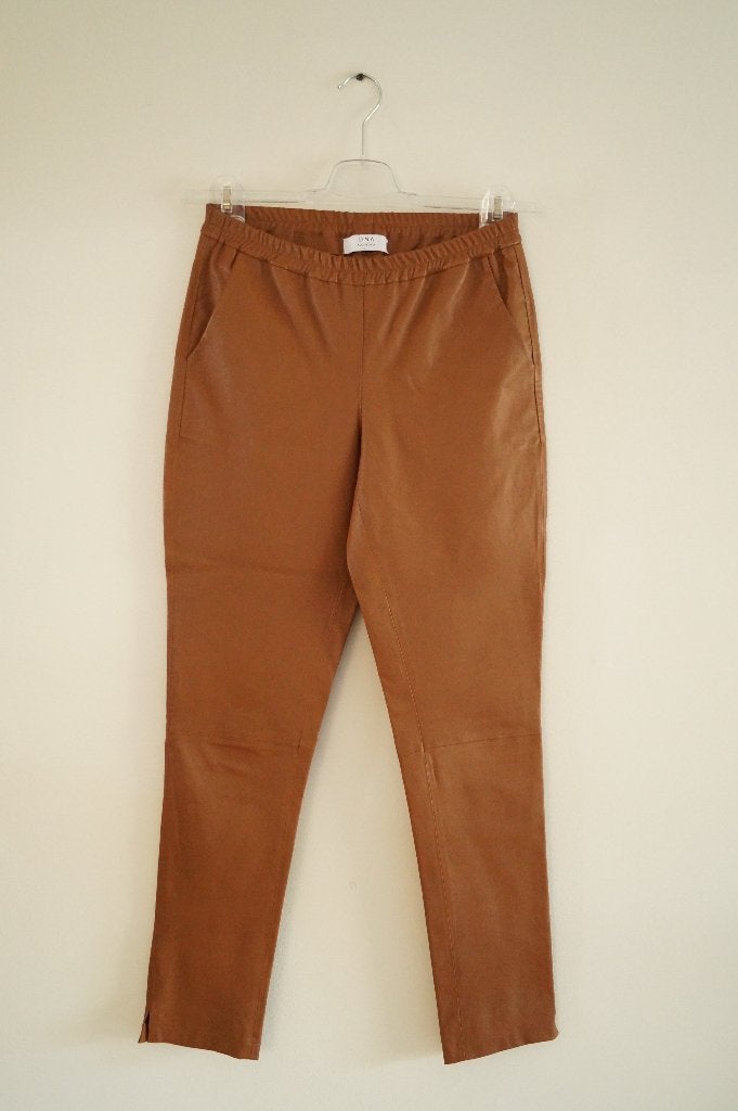 DNA Leren Broek "Babba" Maat 36, Bruin, Verzenden, Zo goed als nieuw, Maat 36 (S)
