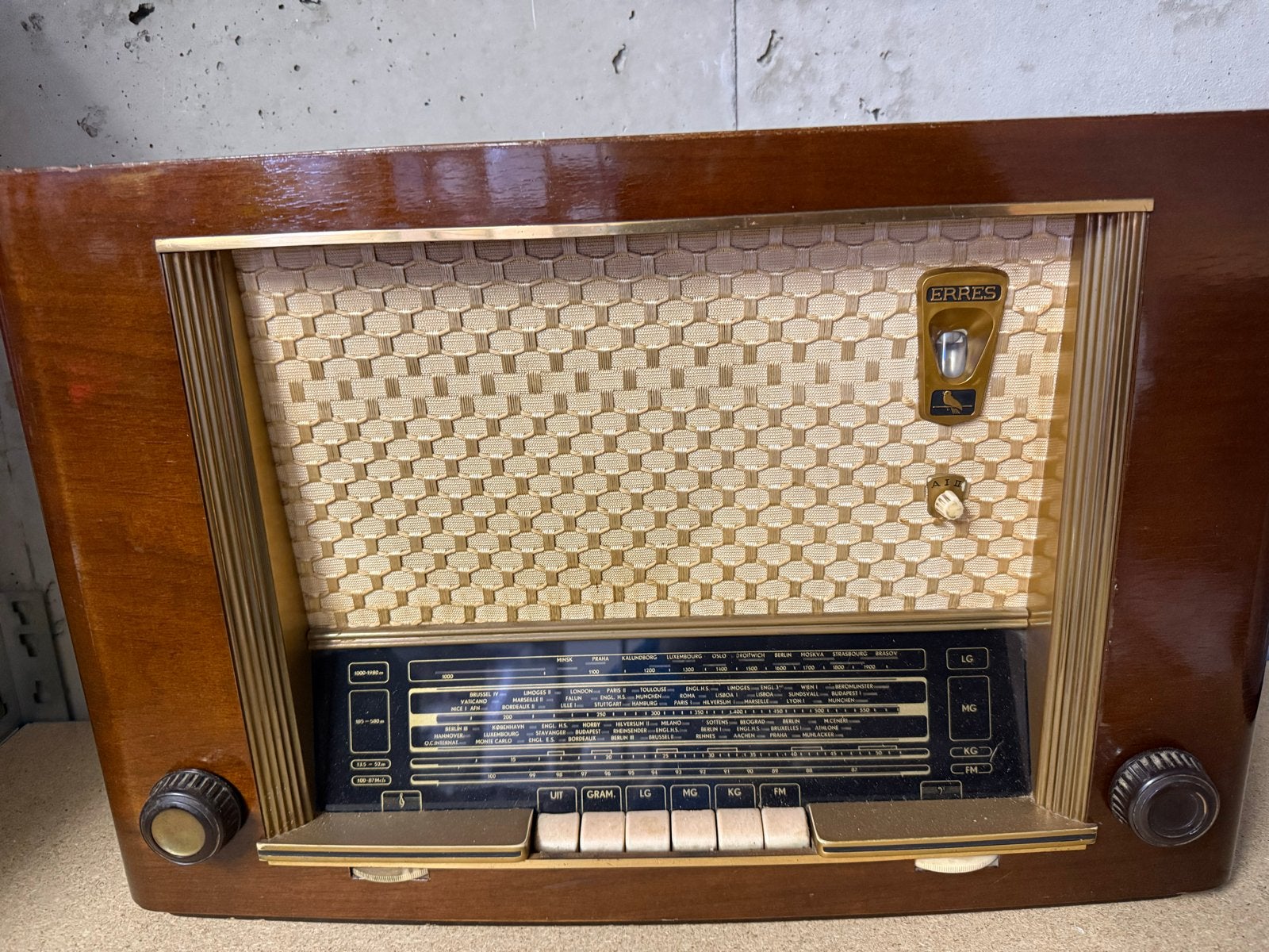 Vintage Erres Radio - Klassieke Buizenradio, Ophalen, Gebruikt, Radio