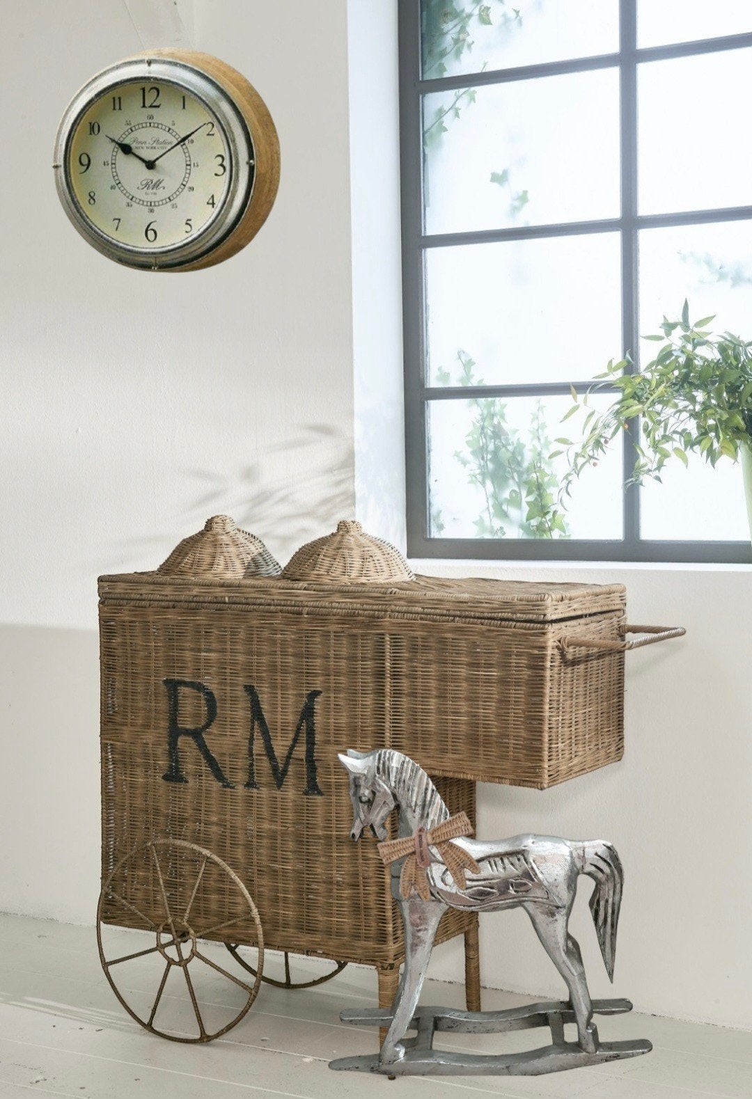 Rocking horse met rivièra maison rr strik, Ophalen of Verzenden, Nieuw