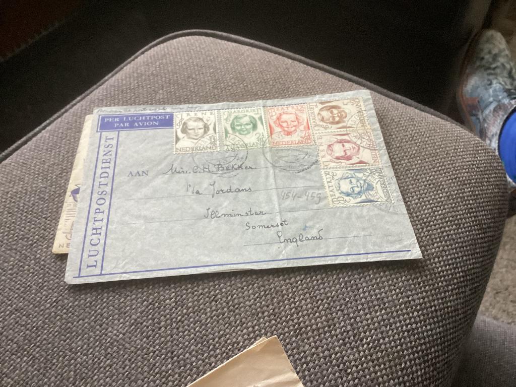 No9952 Luchtpost Nederland Engeland 21-10-1946 Heb ook, Postzegels en Munten, Postzegels | Eerstedagenveloppen, Ophalen, Beschreven
