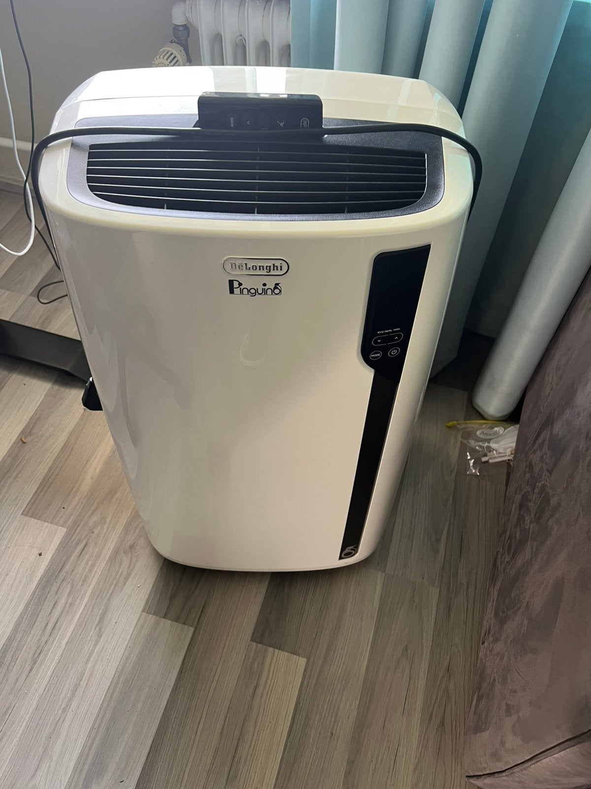 Mobile airco DeLonghi Pinguino, Witgoed en Apparatuur, Ophalen, 3 snelheden of meer, Zo goed als nieuw, Afstandsbediening