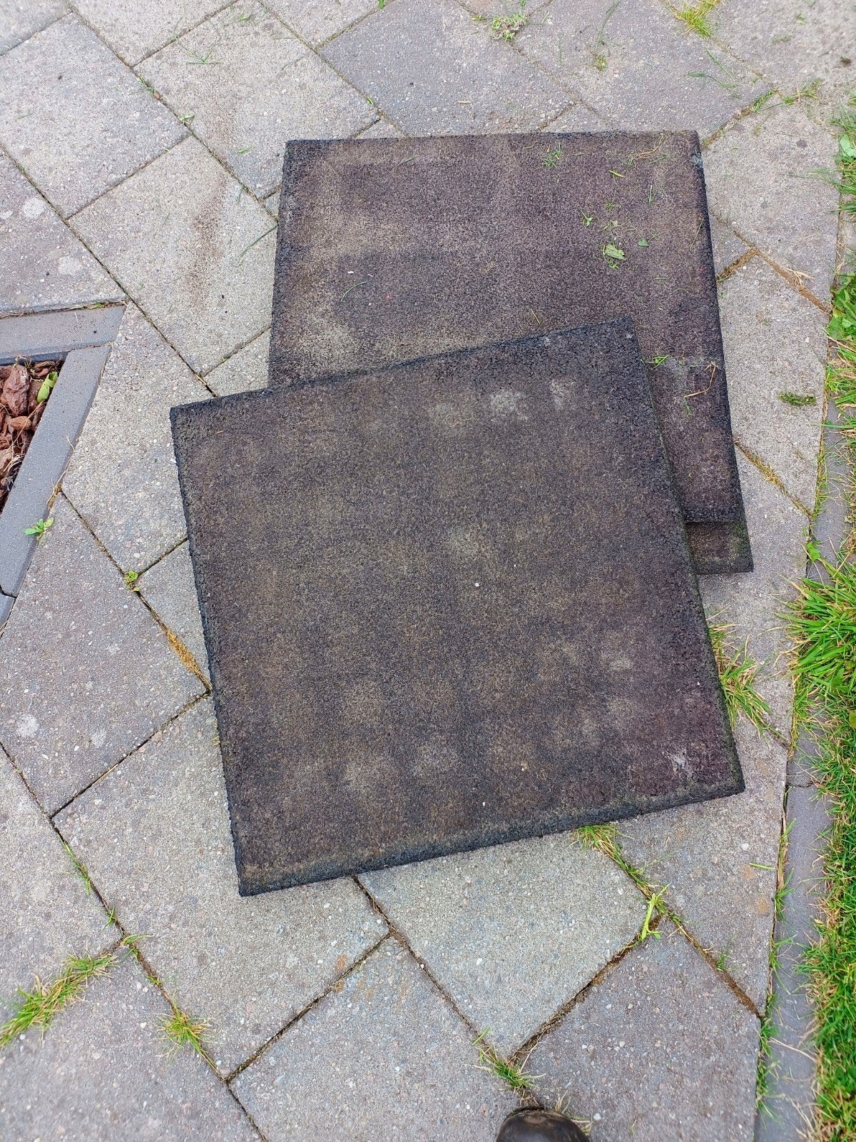 rubber tegels, Tuin en Terras, Tegels en Klinkers, Ophalen, Gebruikt, Overige typen, Rubber