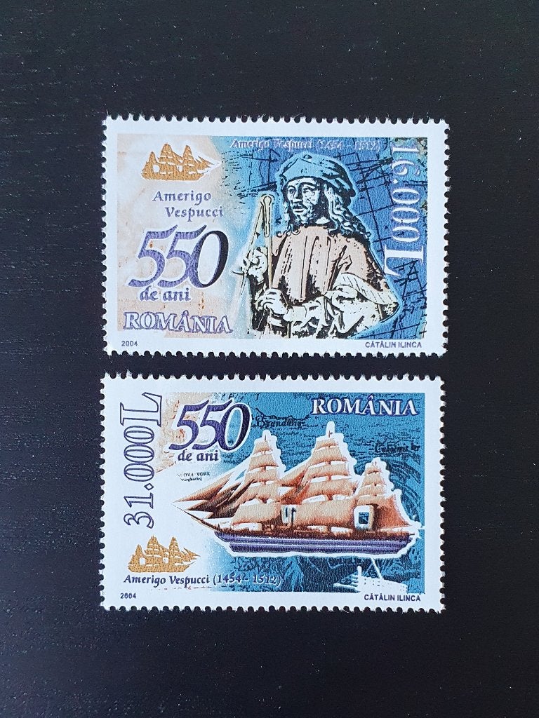 Roemenie 2004 Amerigo Verspucci Michel 5793-5794 postfris, Verzenden, Overige landen, Postfris