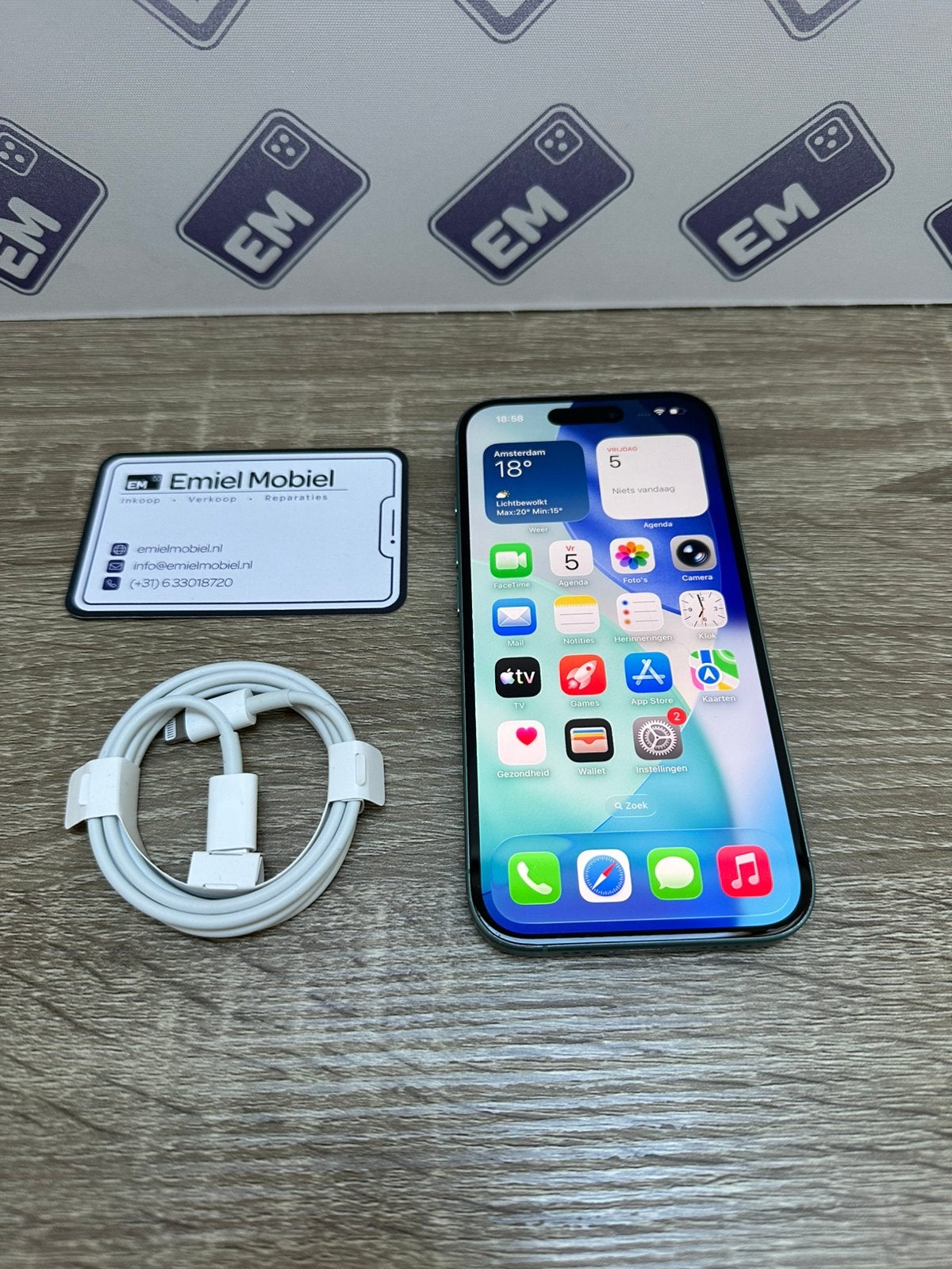 iPhone 16 - 128GB / batterij 100% / garantie, 128 GB, Blauw, IPhone 16, Ophalen of Verzenden