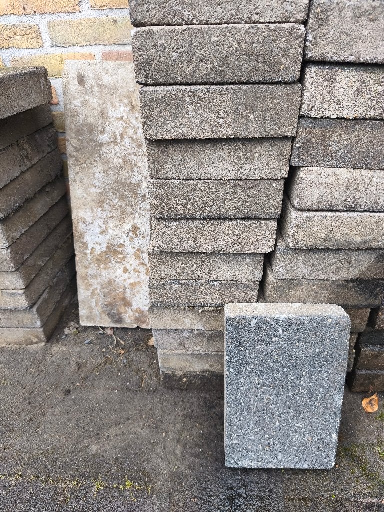 Tegels grijs, Ophalen, Gebruikt, Beton, Terrastegels