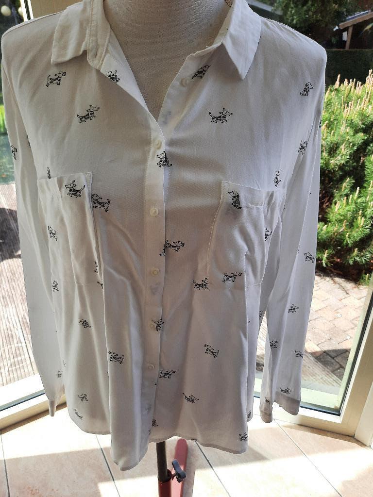 Leuke blouse CKH - 42/44, Wit, Maat 42/44 (L), Ophalen of Verzenden, Zo goed als nieuw