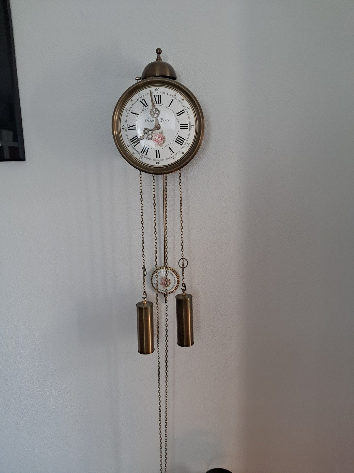 Athos Fleur de Paris Wandklok met Gewichten, Ophalen of Verzenden