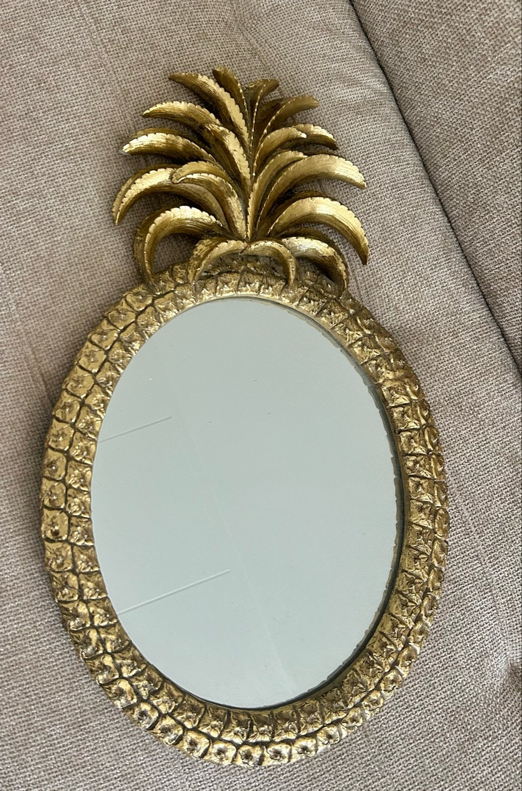 MOOS Spiegel Ananas Goud 34.5 x 4 x 58 cm, Minder dan 50 cm, Gebruikt, Ophalen of Verzenden, Minder dan 100 cm