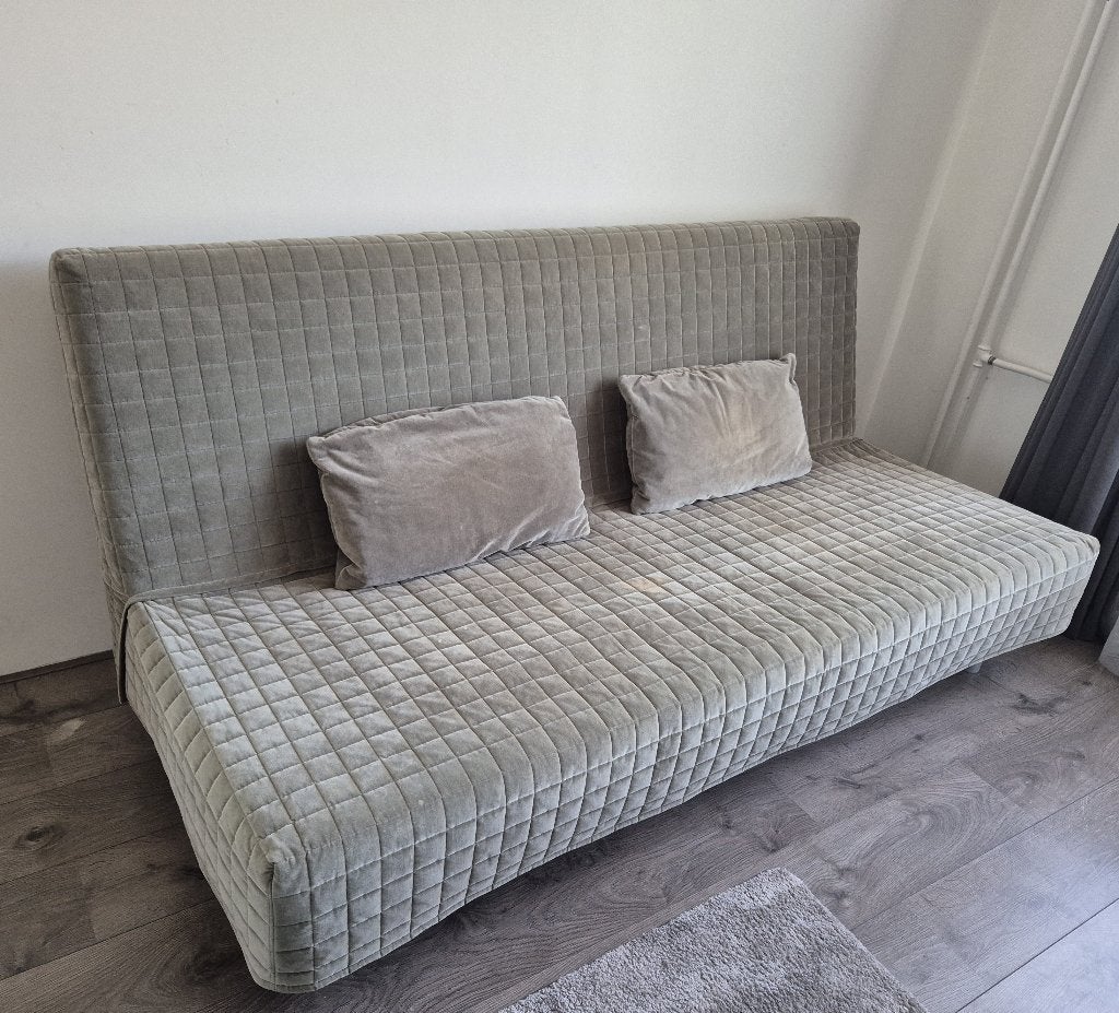 IKEA BEDDINGE 2-persoonsslaapbank, Huis en Inrichting, Slaapkamer | Slaapbanken, Ophalen, Twijfelaar, 200 cm, Grijs
