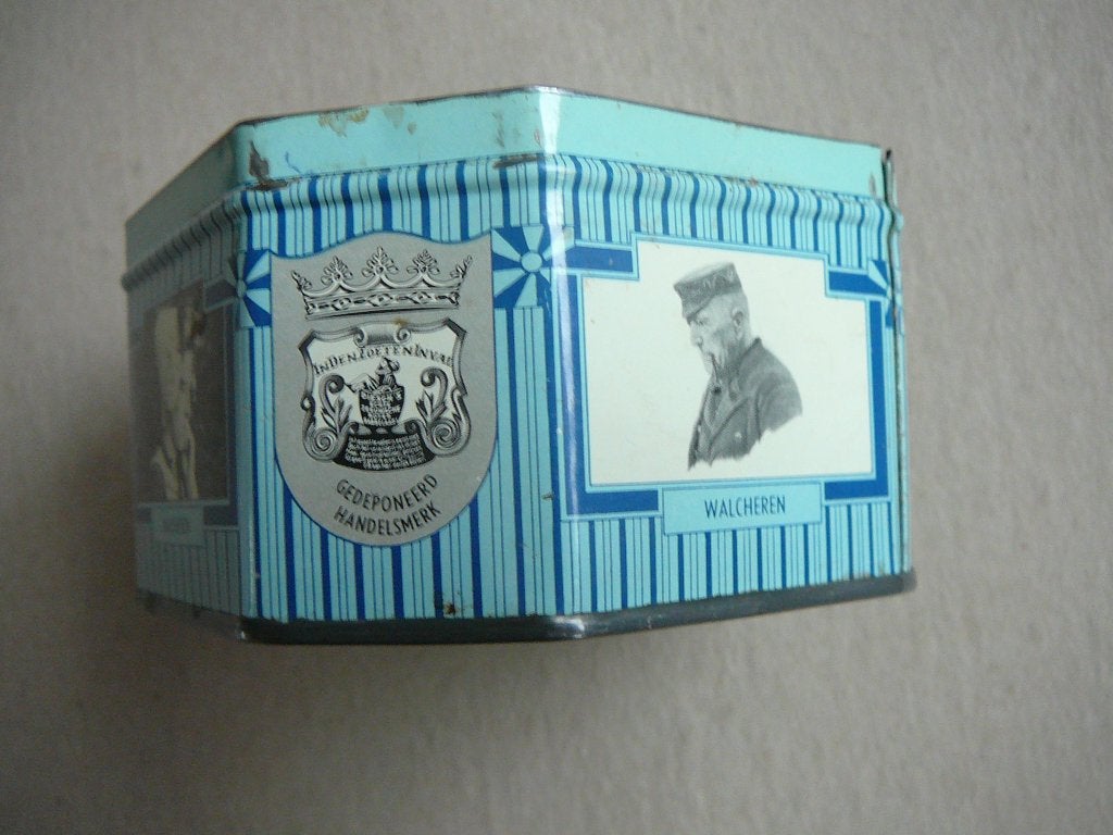 oud blikje zeeuwse boterbabbelaars, met Zeeuwse afbeeldingen, Verzamelen, Blikken, Ophalen of Verzenden, Gebruikt, Overige