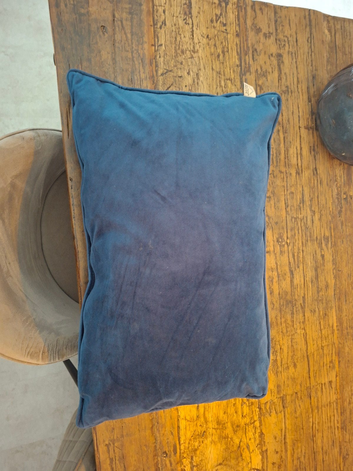 prachtig groot blauw kussen dutch decor, Ophalen, Zo goed als nieuw, Blauw, Vierkant