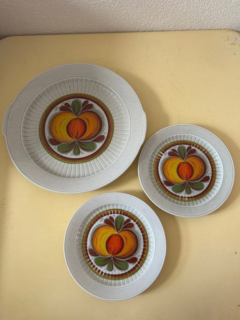 Vintage bordenset Winterling Bavaria Ceracolor retro 70s, Verzamelen, Ophalen of Verzenden, Huis en Inrichting